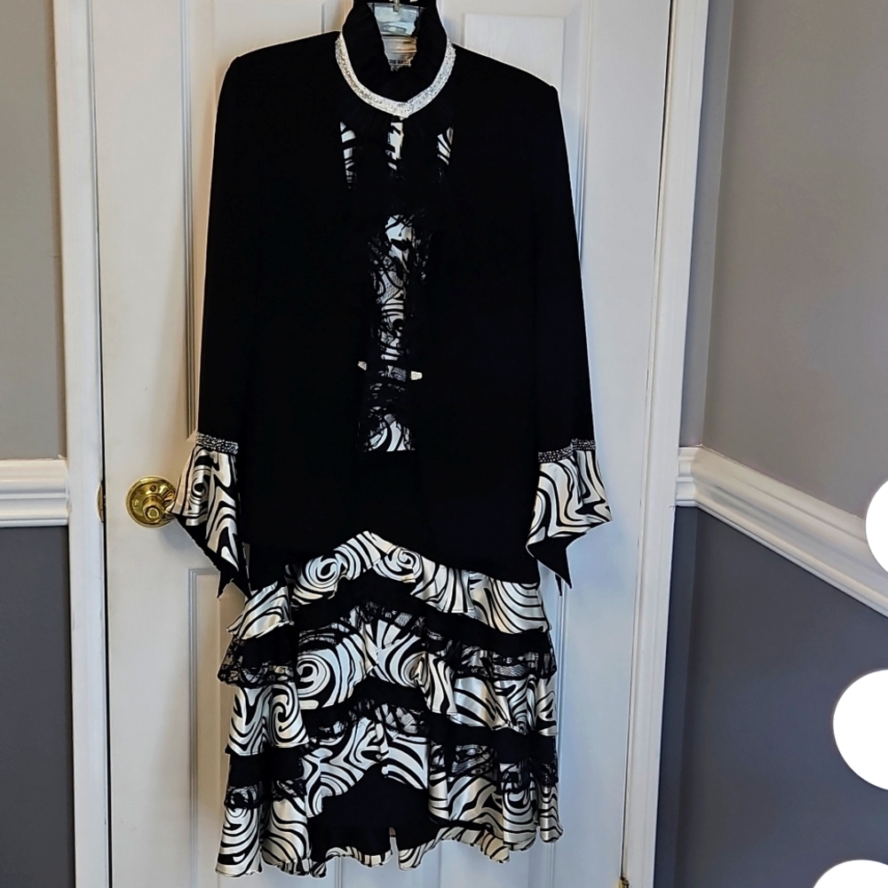 Louise Ricci 3 PC Skirt Church Suit